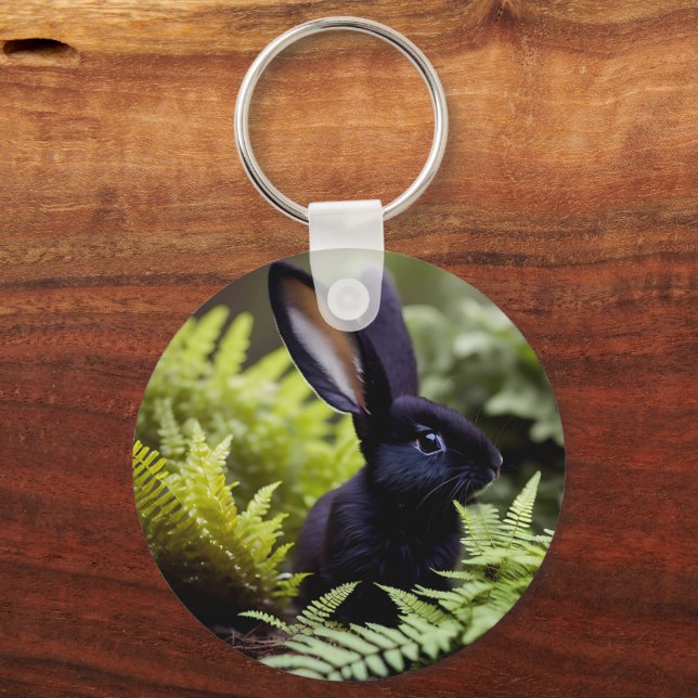 Lucifer The Black Little Bunny, Keyring (Front)