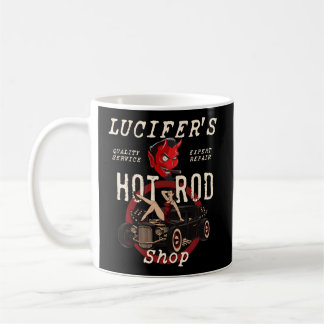 Lucifer'S Hot Rod Shop Rockabilly Up Ratty Rat Rod Coffee Mug