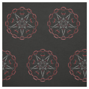 Lucifer's Star Pentacle Pagan fabric