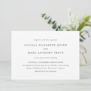 Lucilla Elegant Modern Wedding Invitation