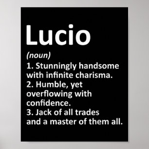 Lucio Definition Personalised Name Funny Birthday  Poster