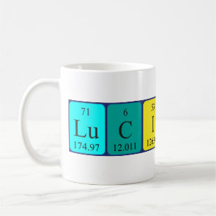 Lucious periodic table name mug