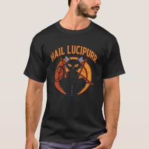 Lucipurr Satanic Baphomet Occult Gothic Demon Cat T-Shirt