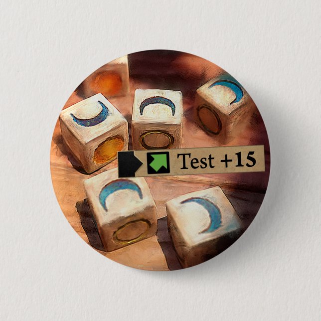 Luck 6 Cm Round Badge (Front)