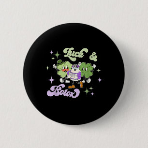 Luck And Botox Funny Shamrock Nurse Injector St 6 Cm Round Badge