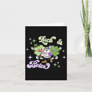 Luck And Botox Funny Shamrock Nurse Injector St Card