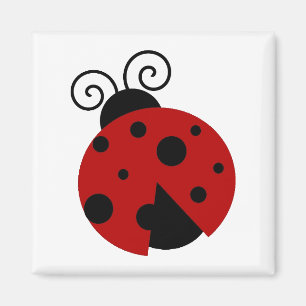 Luck be a Ladybug Cute Cartoon Insect Design Magnet