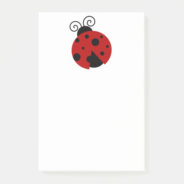 Luck be a Ladybug Cute Cartoon Insect Design Post-it Notes (Front)