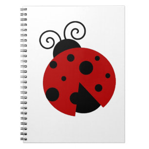 Luck be a Ladybug Cute Cartoon Insect Design Spiral Notebook