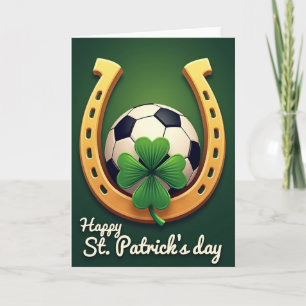 Luck Clover Horseshoe Soccer Card