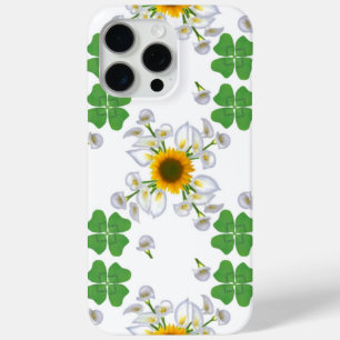Luck Clover with Sunflower and Calla Lily iPhone 15 Pro Max Case