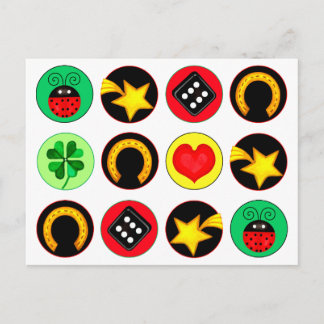 LUCK DOTS POSTCARD