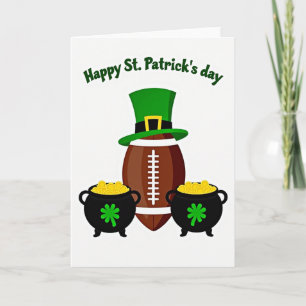 Luck Football St Patricks Day Card