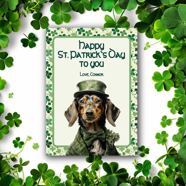 Luck Hound: St. Patrick's Hunting Dog Holiday Card (Creator Uploaded)