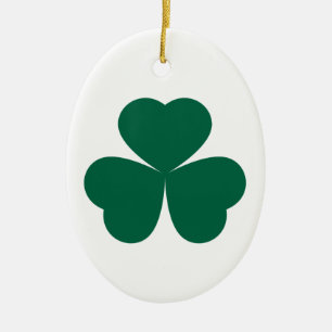 Luck in Every Leaf: 3-Clover leaf Ceramic Tree Decoration