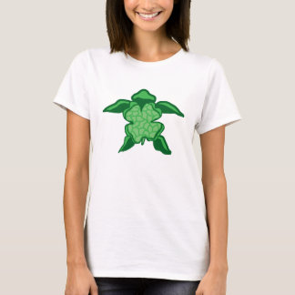 Luck Irish clover sea turtle lady's shirt