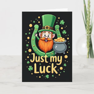 Luck Leprechaun Glitter Texture Card