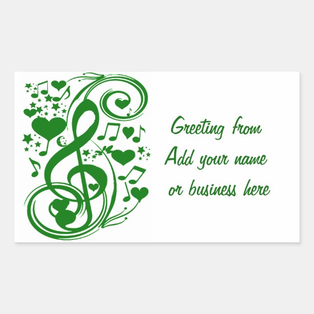 Luck Notes_ Rectangular Sticker (Front)