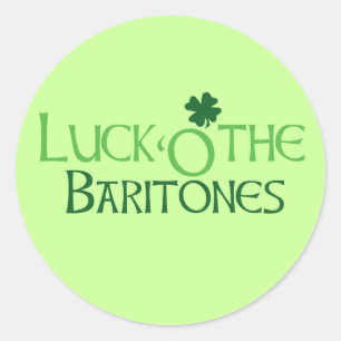Luck 'O the Baritones Classic Round Sticker