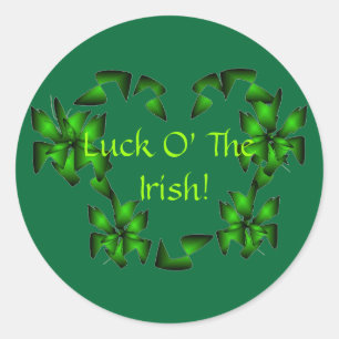 Luck O The Irish Heart Sticker - Customisable