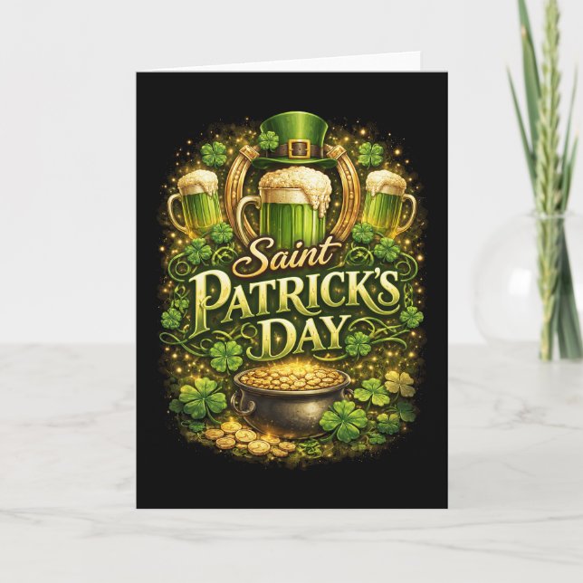 Luck of the Emerald Isle Holiday Card (Front)