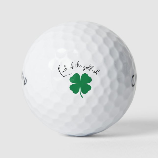 "Luck of the Golf-ish" Irish Luck St Patrick's Day Golf Balls (Front)