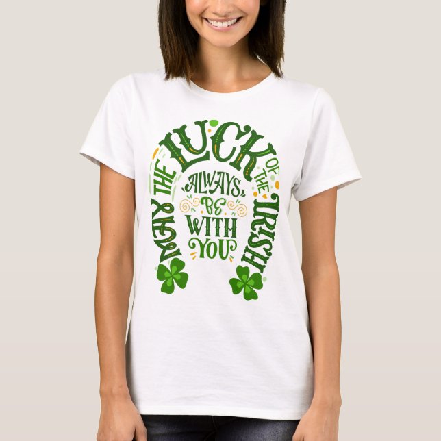 Luck of the Irish Horseshoe T-Shirt (Front)