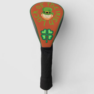 Luck of the Irish Leprechaun and shamrock Golf Head Cover