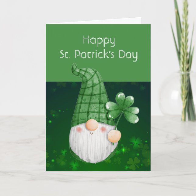 Luck of The Irish Leprechaun Fun St. Patrick's Day Card (Front)