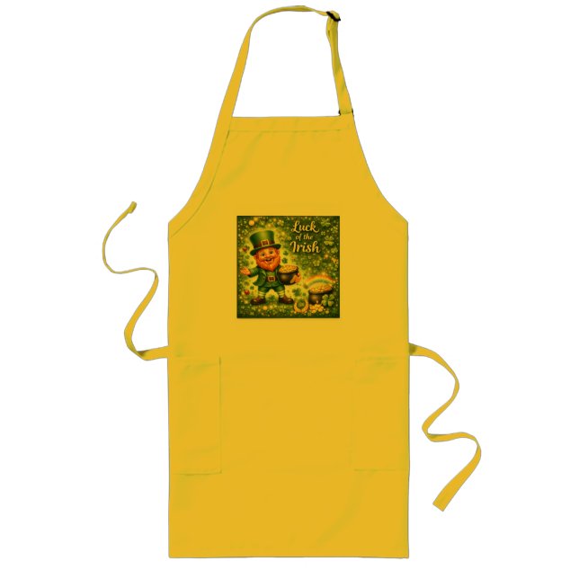 Luck of the Irish-Men's Shirt  Long Apron (Front)