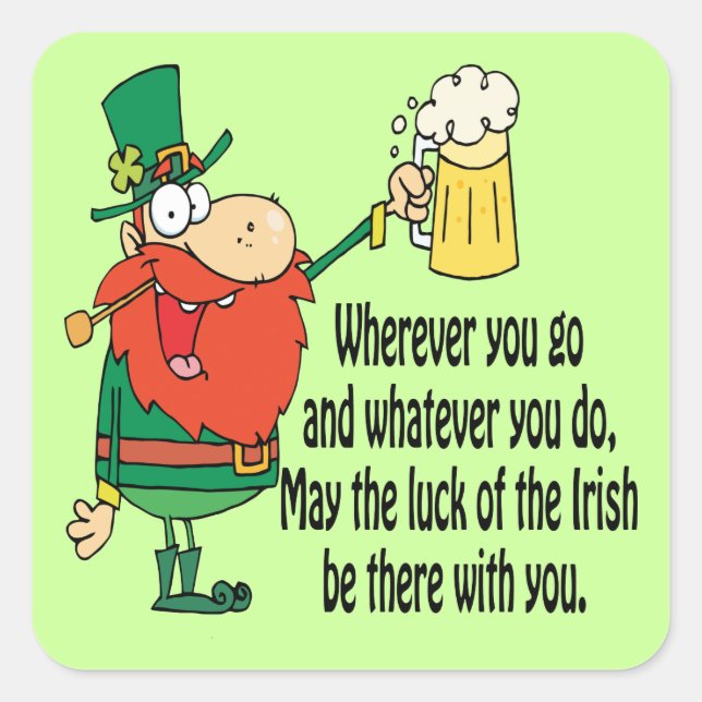 Luck of the Irish Square Sticker (Front)