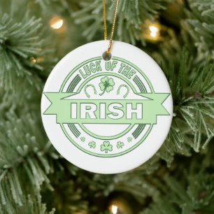 Luck of the Irish St Patrick's day     Ceramic Tree Decoration