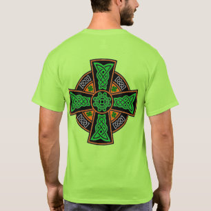 luck of the irish symbol celtic cross shamrock hip T-Shirt