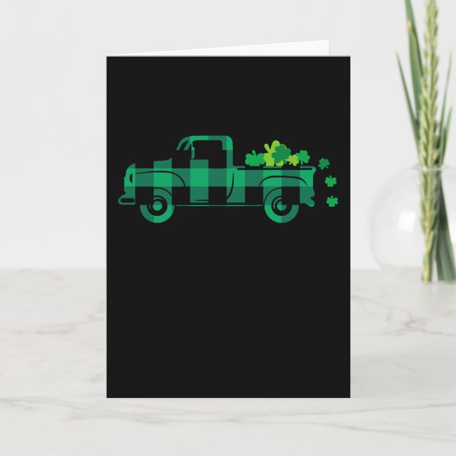 LUCK OF THE IRISH TRUCK St Patricks Day Pickup Card (Front)