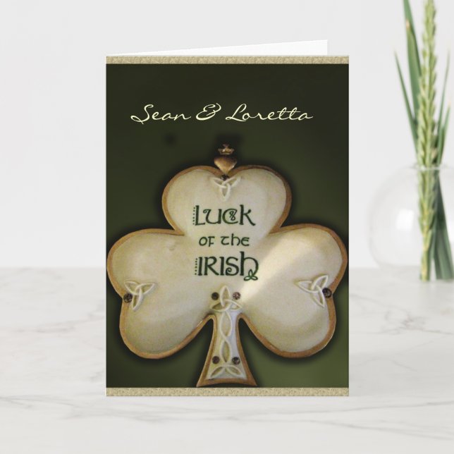 Luck of the Irish Wedding Card (Front)