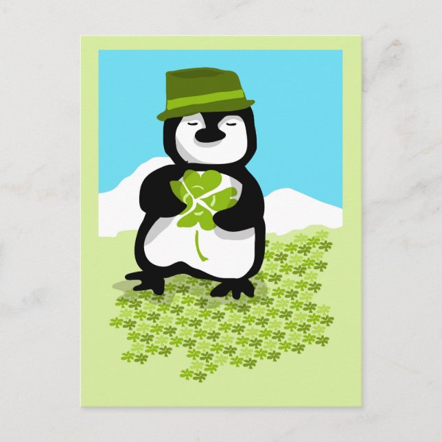 Luck of the Penguins Postcard (Front)
