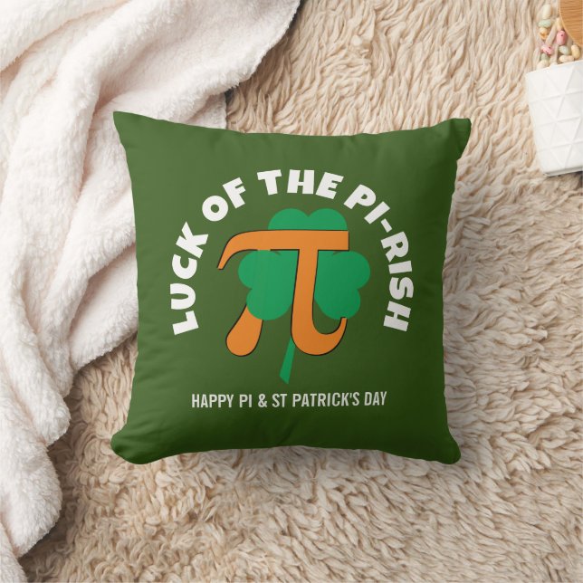 LUCK OF THE PI RISH Pi Day St Patrick's Day Cushion (Blanket)