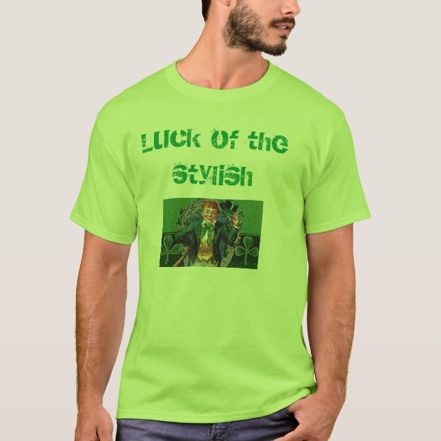 "luck of the stylish" mens tee (Front)