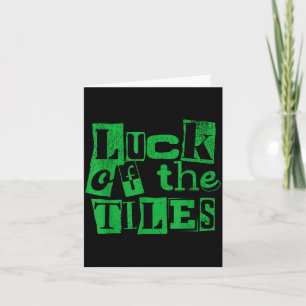 Luck of the tiles st patrick's day leopard lucky card