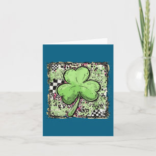 Luck of the tiles st patrick's day leopard lucky card