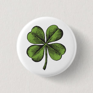 Luck Shamrock 3 Cm Round Badge