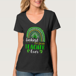 Luckiest 1st Grade Teacher Ever St Patrick's Day R T-Shirt