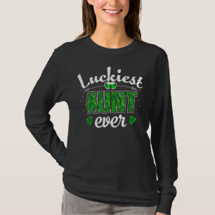 Luckiest Aunt Ever Funny Drink Beer St Patrick's D T-Shirt