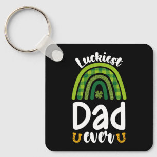 Luckiest Dad Ever Family St Patrick's Day Key Ring