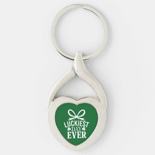 Luckiest Day Ever St Patricks Day Irish Lucky  Key Ring (Front)