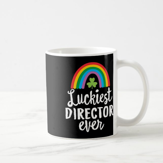 Luckiest Director Ever St Patrick Day Shamrocks  Coffee Mug (Right)