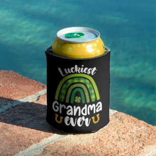 Luckiest Grandma Ever Family St Patrick's Day Can Cooler