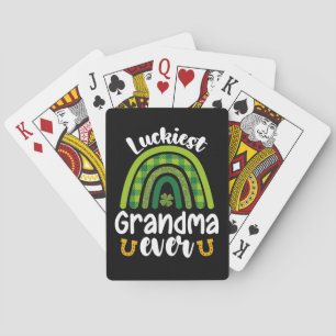 Luckiest Grandma Ever Family St Patrick's Day Playing Cards