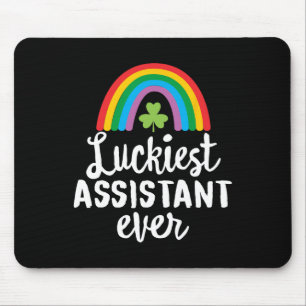 Luckiest Istant Ever St Patrick Day Shamrocks Mouse Pad