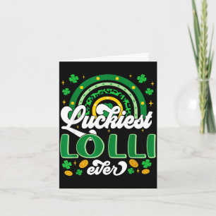 Luckiest lolli shamrocks lucky st patrick's day card